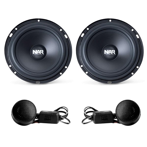 Kit Alto Falante 2 Vias Nar Audio 6 Pol Allegro 50w 4 Ohms