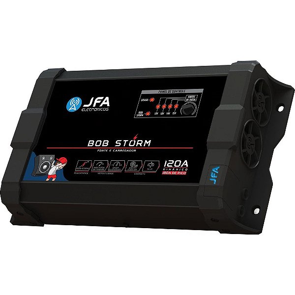 Fonte Carregador de Bateria Bob Storm 120a Jfa Bivolt 12a15v