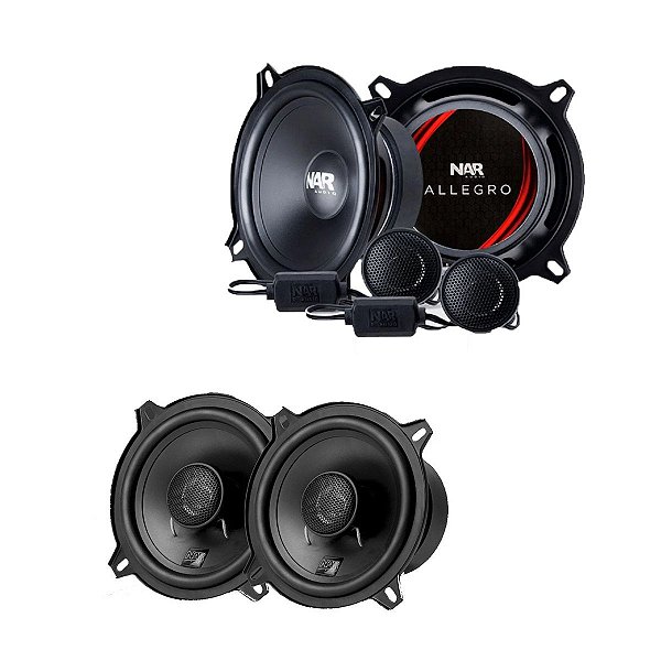 Alto Falante Dianteira e Traseira 2 Vias 5" Coaxial 100wrms
