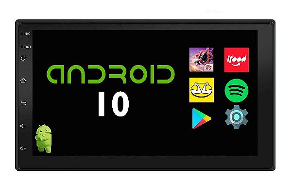 Central Multimidia Android 7 Polegadas Gps Usb Aux Bluetooth