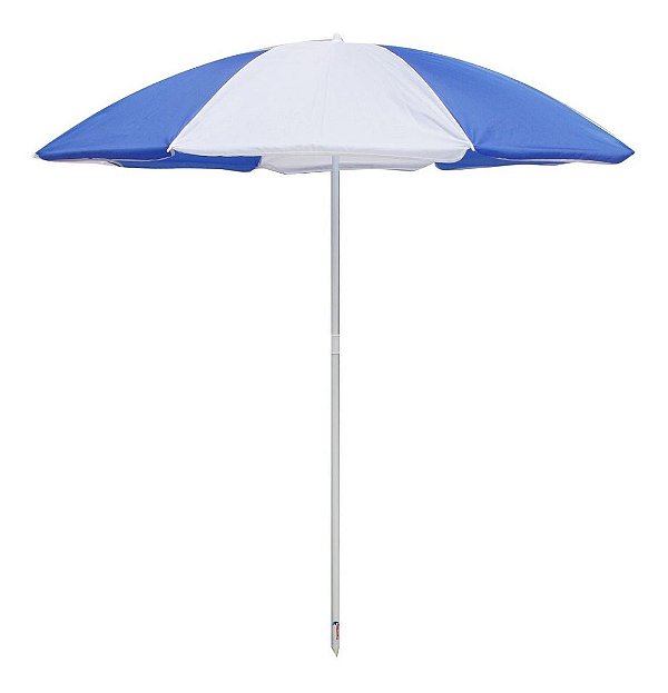 Guarda Sol Praia 1,80m Nylon Azul Importway Proteção Spf 70