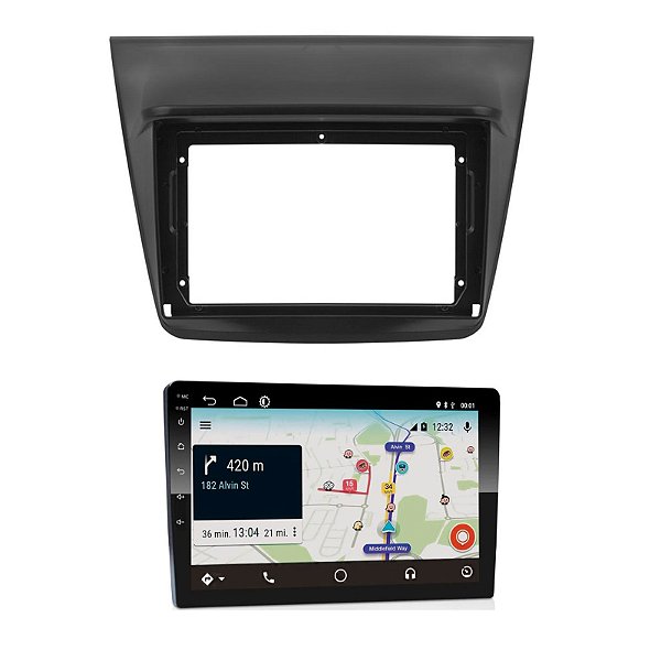 Central Multimidia Car Play E-tech 9 Poleg L200 Triton 08-15