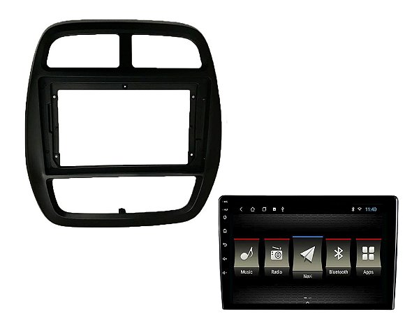 Central Multimidia Android Jr8 X 9 Polegadas Kwid Bk Piano