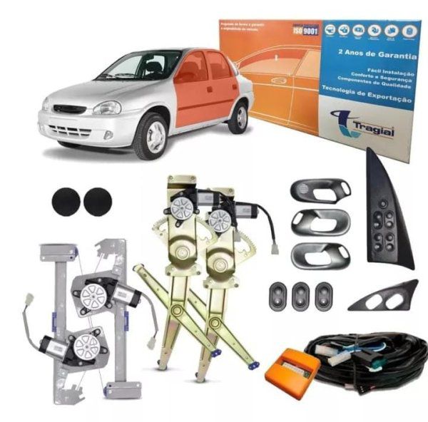Kit Vidro Elétrico Tragial Corsa Hatch e Corsa Sedan 4 Porta
