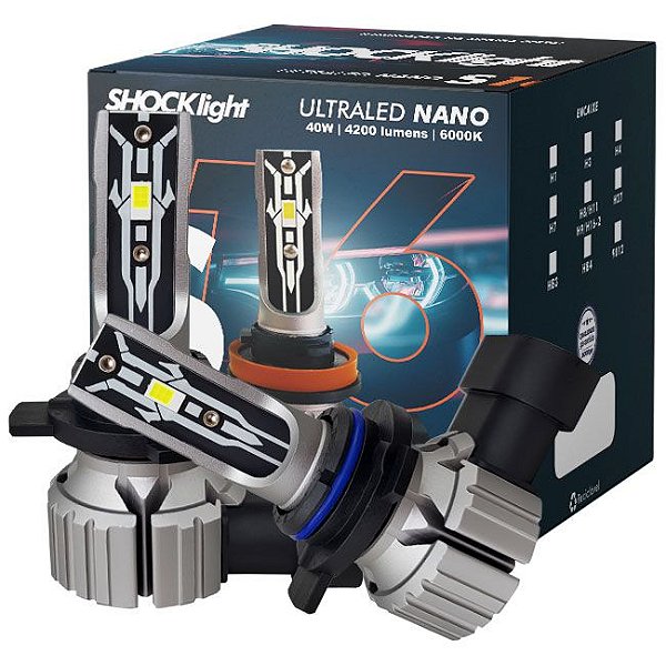 Lâmpada Ultra Led Shocklight 40w S16 Nano 9012 Hir2 6000k