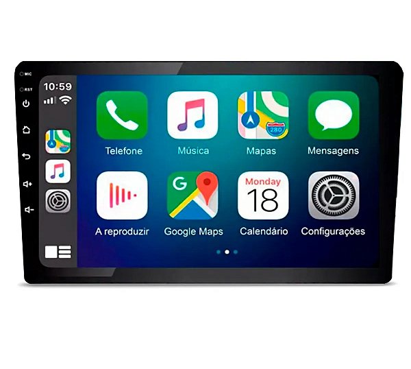 Central Multimídia Carplay e Android Auto 10 Polegadas Bt