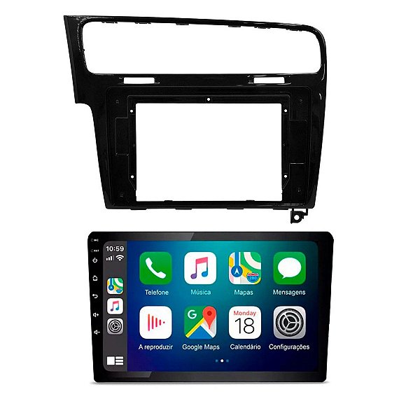 Central Multimídia Carplay Android Auto 10 Pol Golf 14 a 19