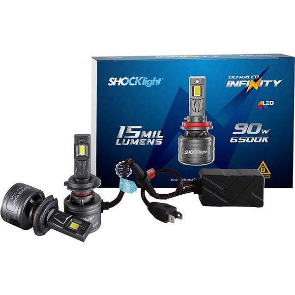 Lâmpada Ultra Led Shocklight H7 90w Infinity 15000lm Canbus