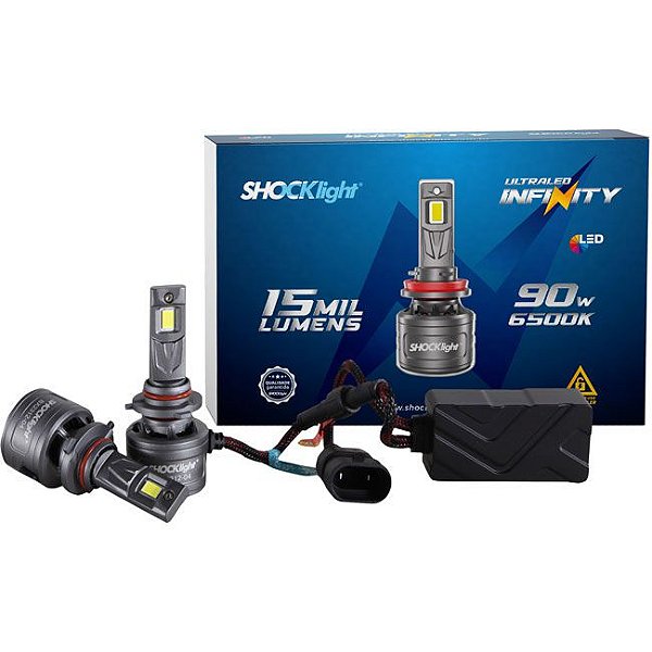 Lâmpada Ultra Led Shocklight Hb3 90w Infinity 15000lm Canbus