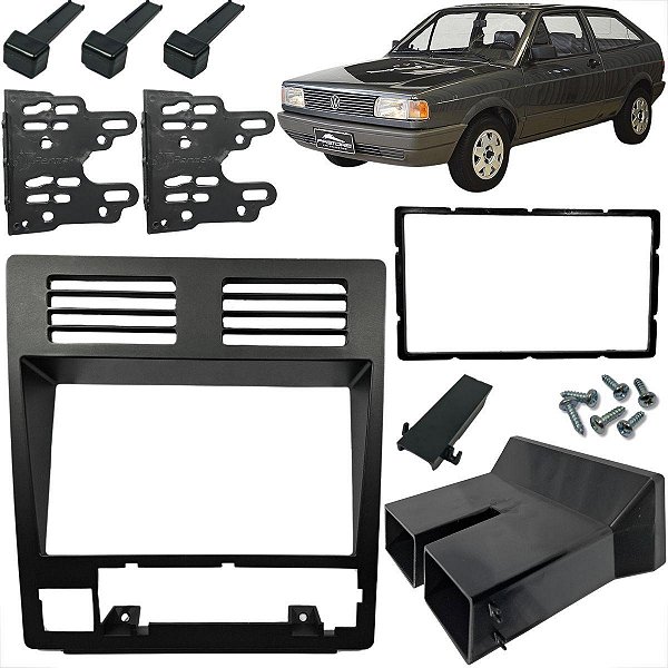 Moldura painel 7 polegadas gol quadrado 2din cl preto fosco