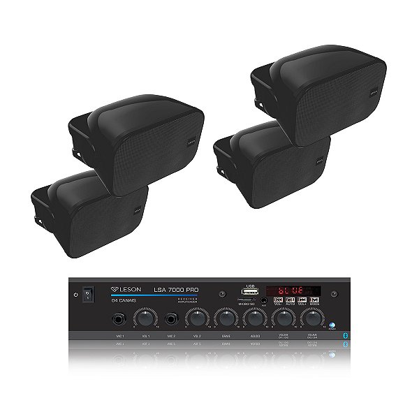 Kit som ambiente leson lsa 7000 com 4 caixas bsa aw6 preta