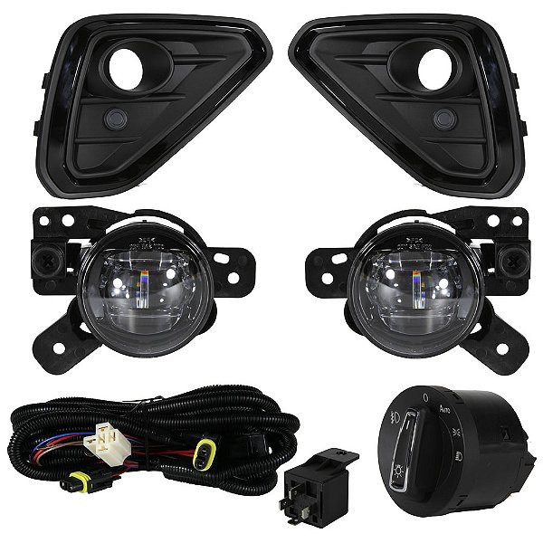 KIT FAROL MILHA LED T-CROSS SENSE 2025 EM DIANTE COM GRADE