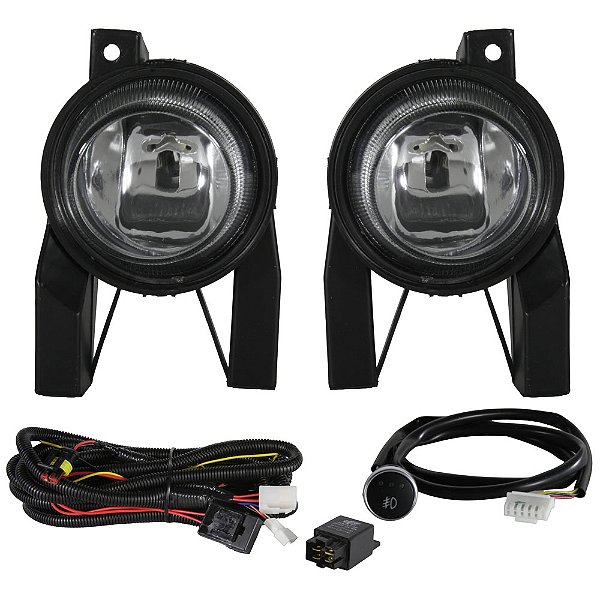 Kit farol milha shocklight kadett 96 a 99 botão universal