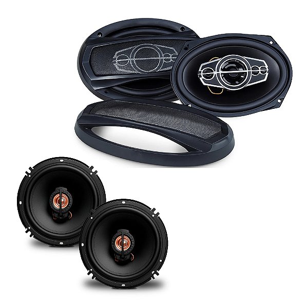 Kit alto falantes 6 Polegadas e 69 6x9 polegadas M7 pro 280wrms