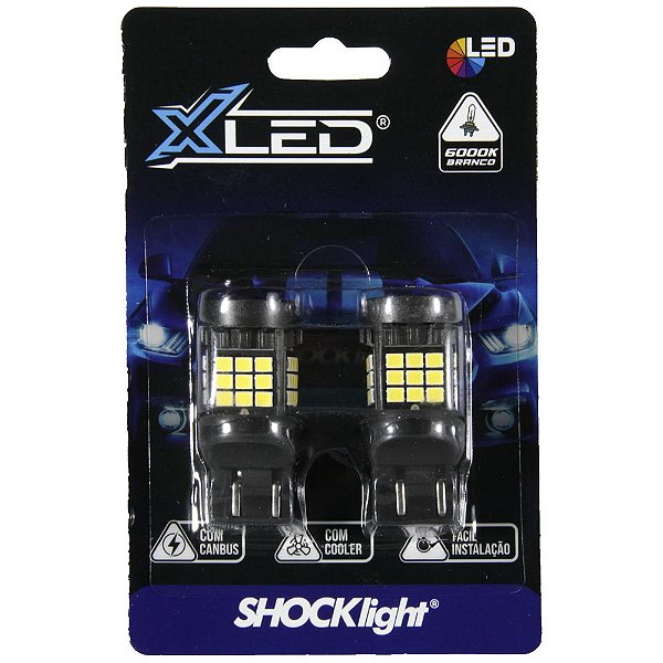 Lâmpada led 2 polo t20 36 led shocklight canbus branco 12v