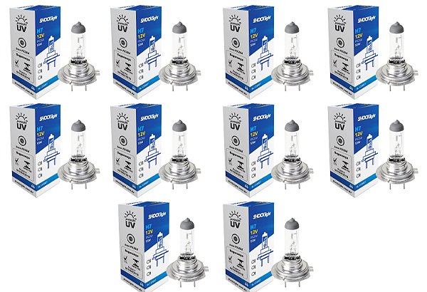 Kit 10 Lampada Shocklight Halogena Standart H7 12v 55w Px26d