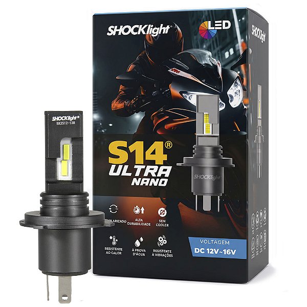 Lâmpada Ultra Led s14 ultra moto Shocklight 5000 lumens 12v 6000k