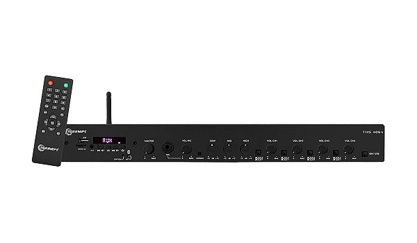 Amplificador Receiver Residencial Taramps Ths-4004 4 canais 100w rms 2 ohms totlizando 400wrms