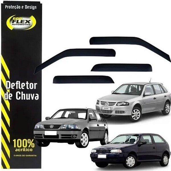 Jogo Calha Defletor Chuva ecoflex 30001A Gol parati G2 G3 G4 4 portas