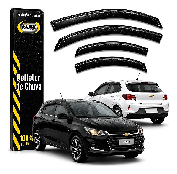 Jogo Calha Defletor Chuva ecoflex 80013A novo onix hatch 2020 em diante