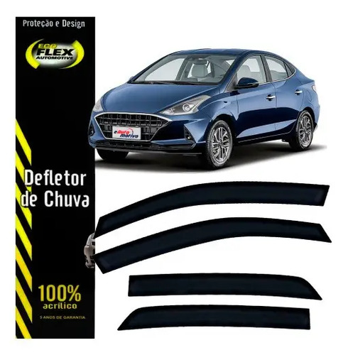 Jogo Calha Defletor Chuva ecoflex 16019A hb20 sedan 2020 a 2026 4 portas