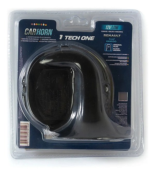 Buzina Caracol tech one 12v grave Plug para clio kangoo PW-E-3012