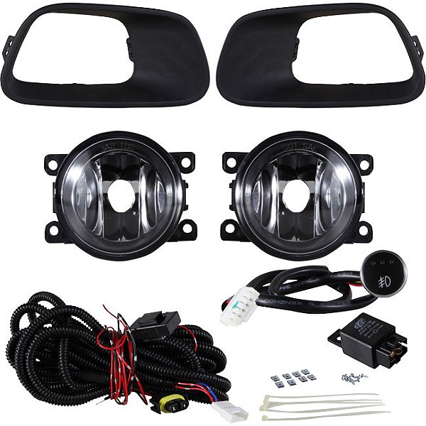 Kit farol milha auxiliar shocklight cactus 2019 a 2024 SL-060510 botão touch