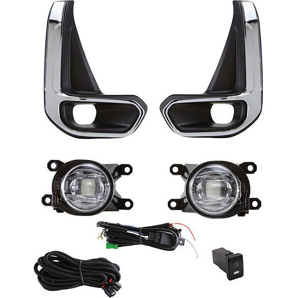 Kit farol milha auxiliar led shocklight Hilux 2021 em diante SL-251710CRLED