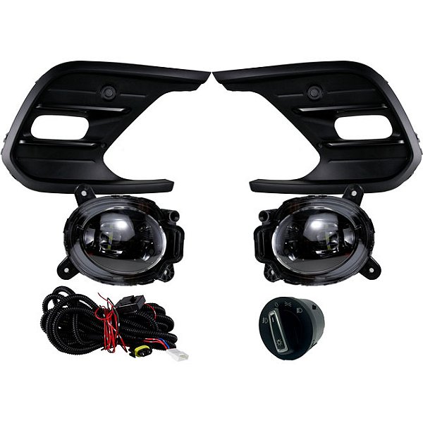 Kit farol milha auxiliar led shocklight Polo 2023 em diante Comfortline Sense Tsi Mpi SL-263210LED