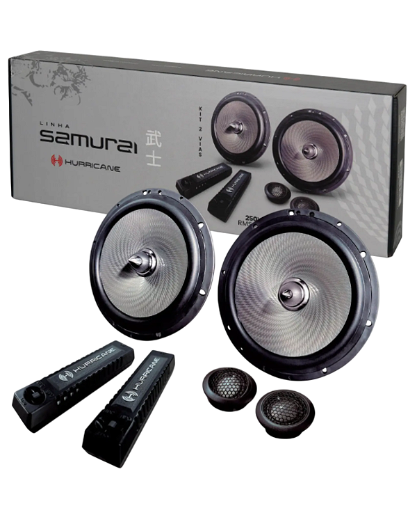Kit Alto Falante 2 Vias 6 polegadas hurricane Samurai 6.2 250w Rms