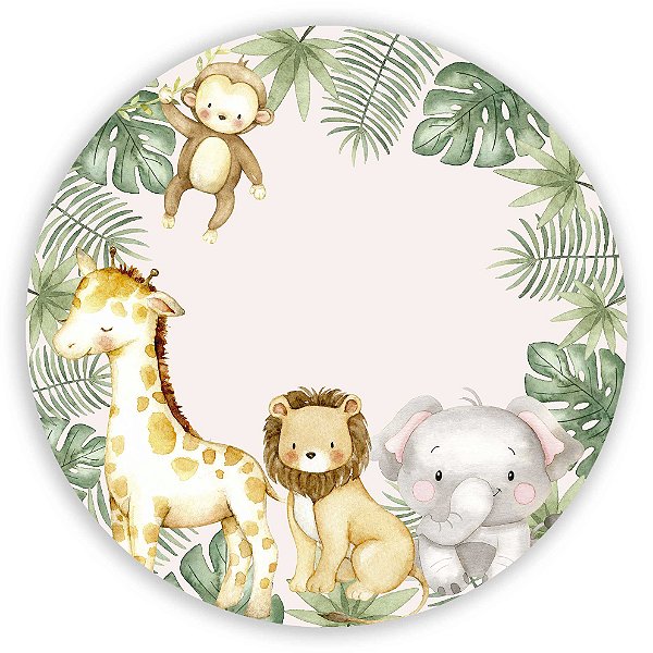Painel Redondo - Safari  - Sublimado 3D