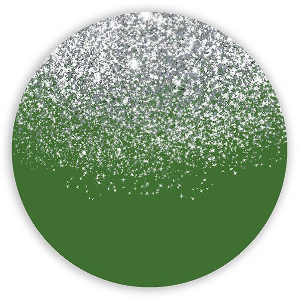 Painel Redondo - Glitter Prata   - Sublimado 3D