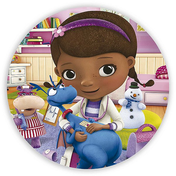 Painel Redondo - Doutora Brinquedos - Sublimado 3D
