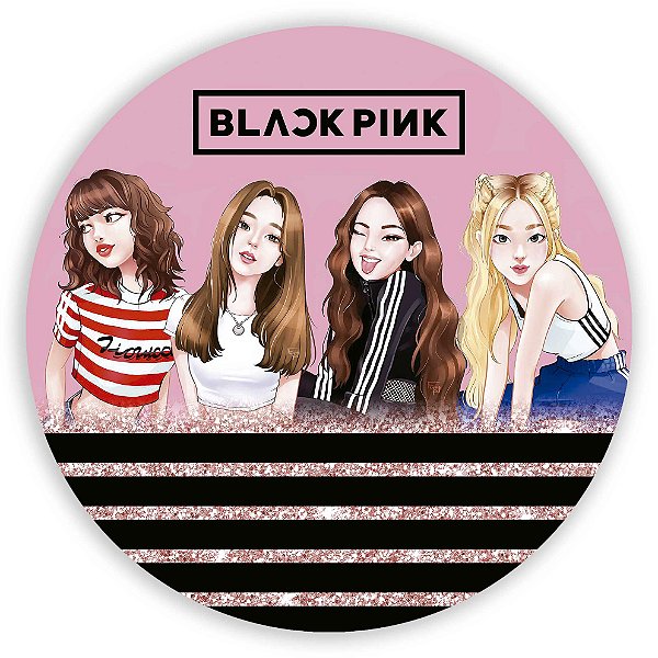 Painel Redondo - Black Pink   - Sublimado 3D