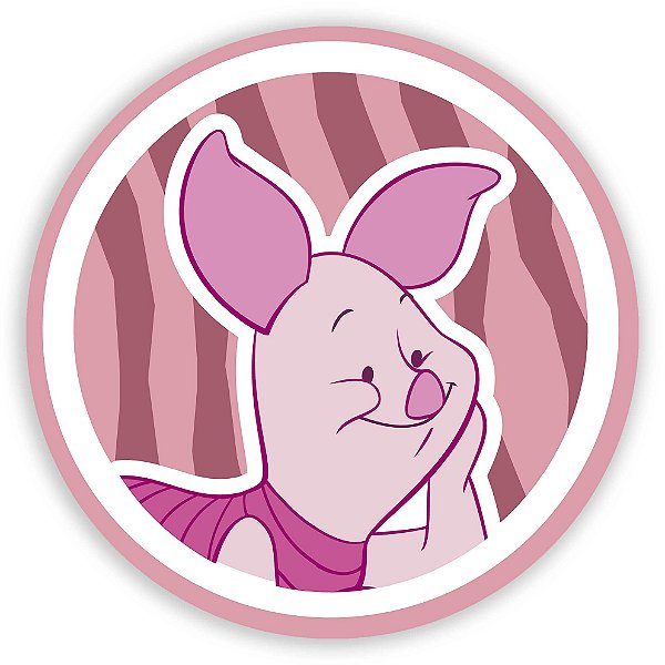Painel Redondo - Ursinho Pooh Leitao  - Sublimado 3D