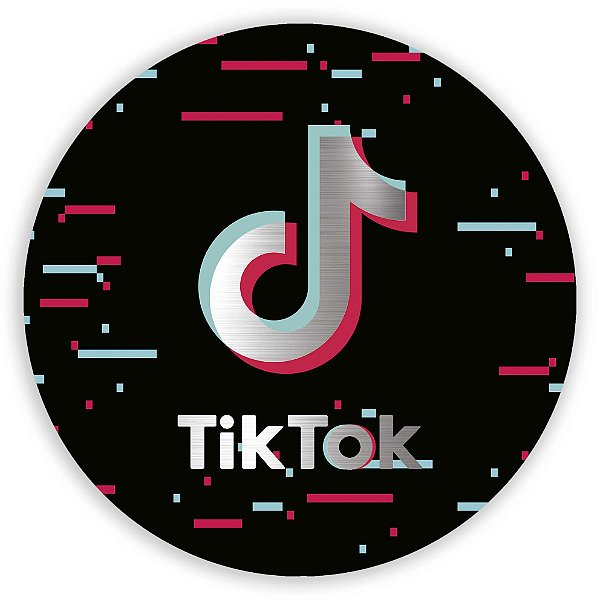 Painel Redondo - Tik Tok  - Sublimado 3D