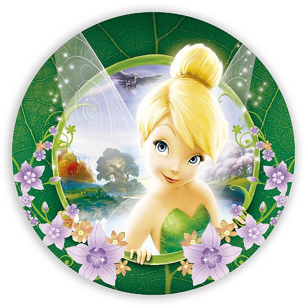 Painel Redondo - Sininho Tinker Bell - Sublimado 3D