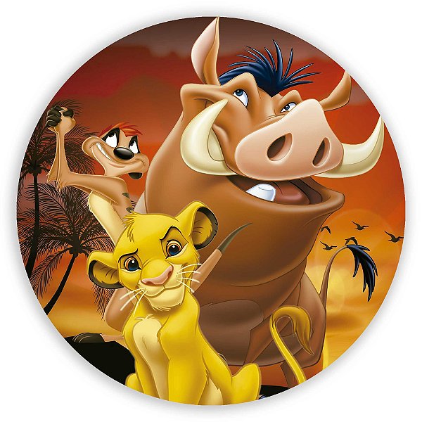 Painel Redondo - Rei Leao  - Sublimado 3D