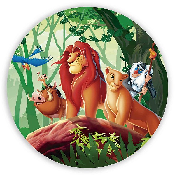 Painel Redondo - Rei Leao  - Sublimado 3D