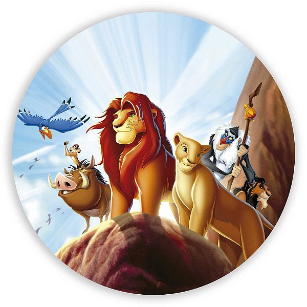 Painel Redondo - Rei Leao  - Sublimado 3D