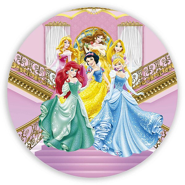 Painel Redondo - Princesas  - Sublimado 3D