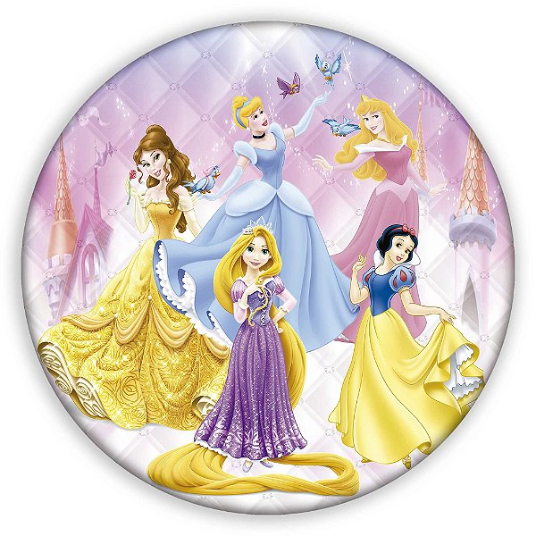 Painel Redondo - Princesas  - Sublimado 3D