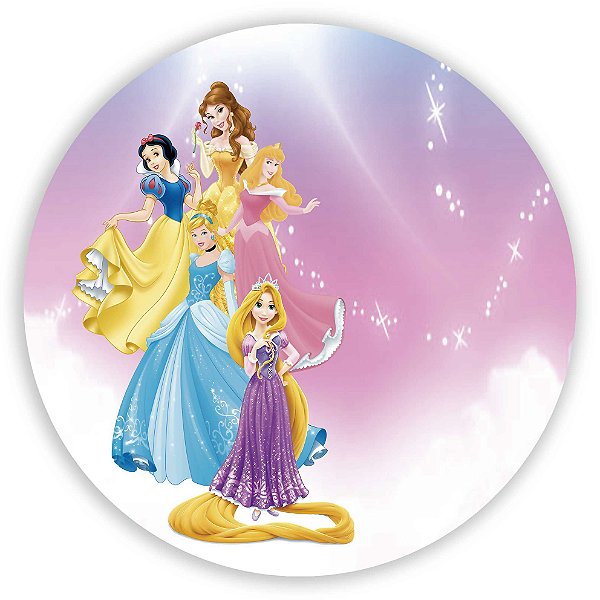 Painel Redondo - Princesas  - Sublimado 3D