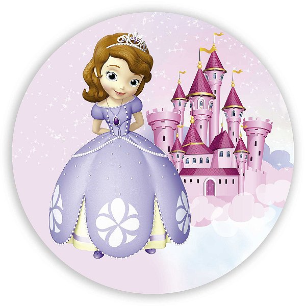 Painel Redondo - Princesa Sofia  - Sublimado 3D