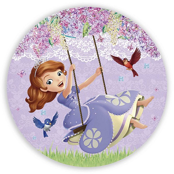 Painel Redondo - Princesa Sofia  - Sublimado 3D