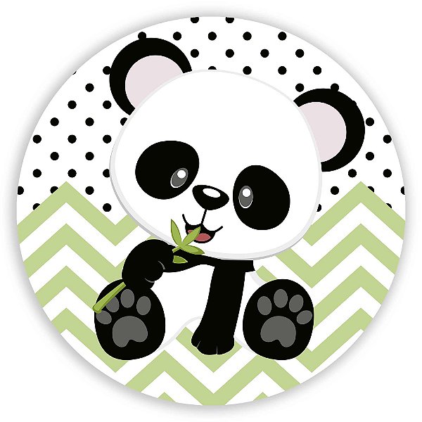 Painel Redondo - Panda  - Sublimado 3D