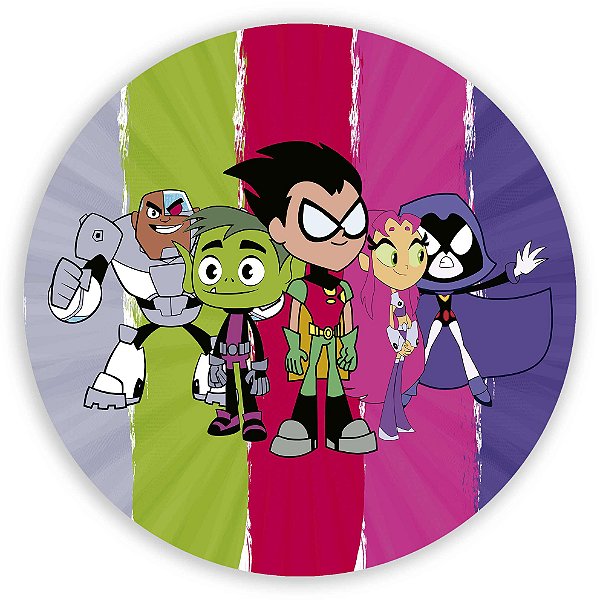 Painel Redondo - Teen Titans  - Sublimado 3D
