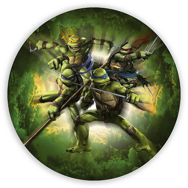 Painel Redondo - Tartarugas Ninja  - Sublimado 3D