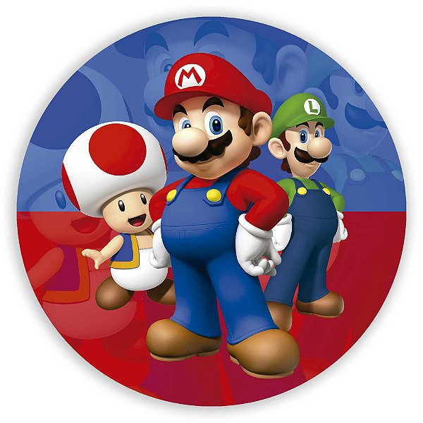 Painel Redondo - Super Mario Bros  - Sublimado 3D