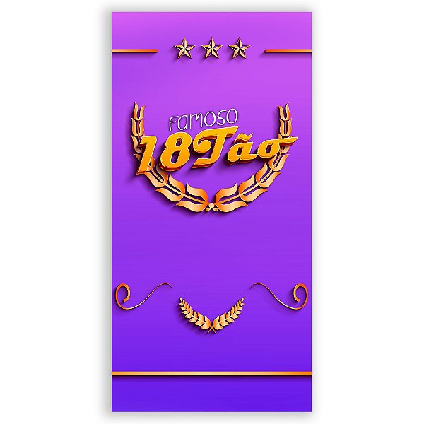 Faixa Lateral - 18 Anos - Sublimado 3D